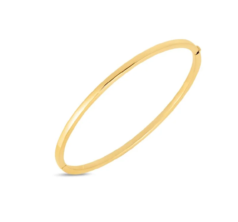 Roberto Coin Designer Gold 18K Yellow Gold Oval Bangle