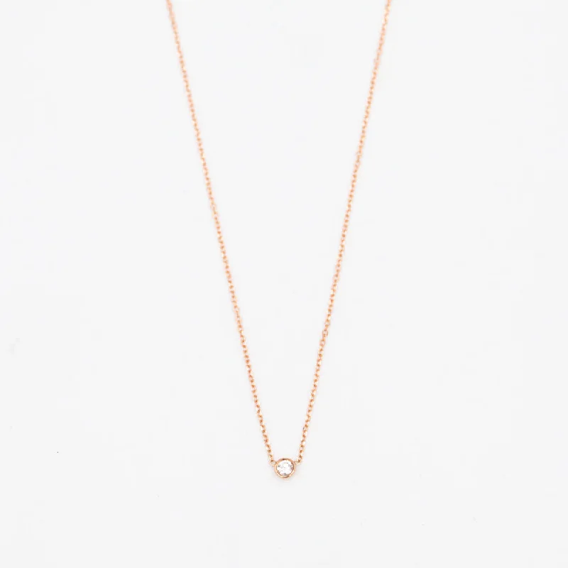 Rose Gold Barely-There Diamond Necklace