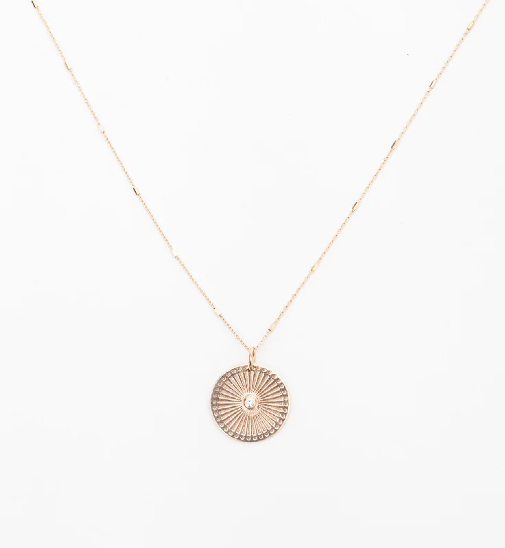 Small Sunbeam Medallion Necklace