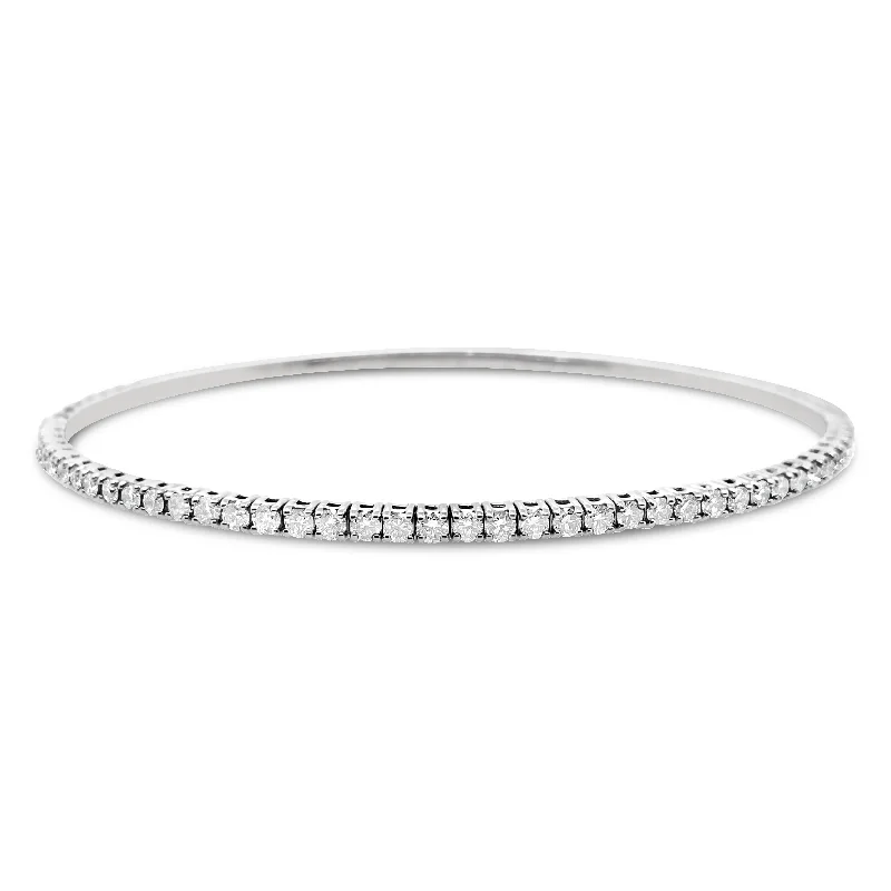 White Gold Diamond Bangle Bracelet