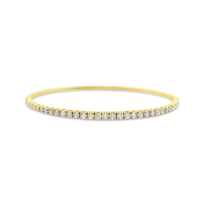 Yellow Gold Diamond Bangle Bracelet