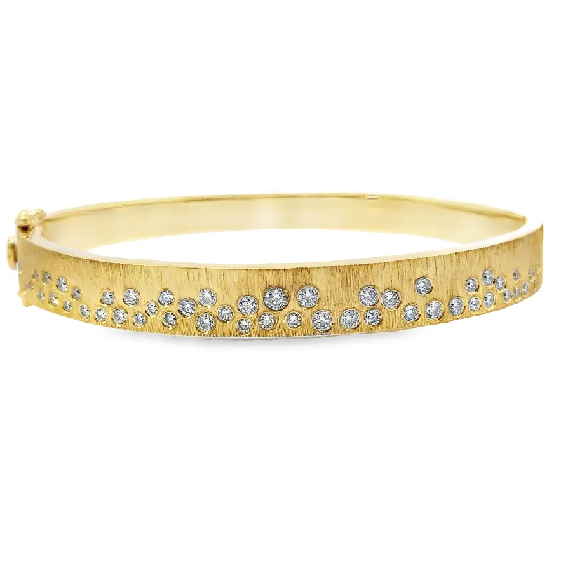 Yellow Gold Diamond Bangle Bracelet