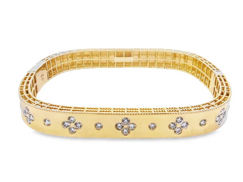 Yellow Gold Diamond Bangle Bracelet